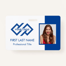 Personeelsnummer | Blauwgroen Logo Foto-ID-badge Badge