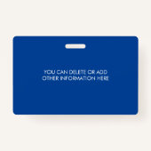 Personeelsnummer | Blauwgroen Logo Foto-ID-badge Badge (Achterkant)