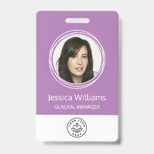 Personeelsnummer Paars Badge