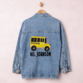 Personeelsonderwijs op de Gele School Bus Denim Jacket (Hangar)