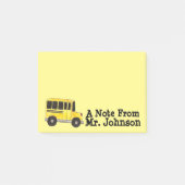 Personeelsonderwijs op de Gele School Bus Post-it® Notes (Voorkant)