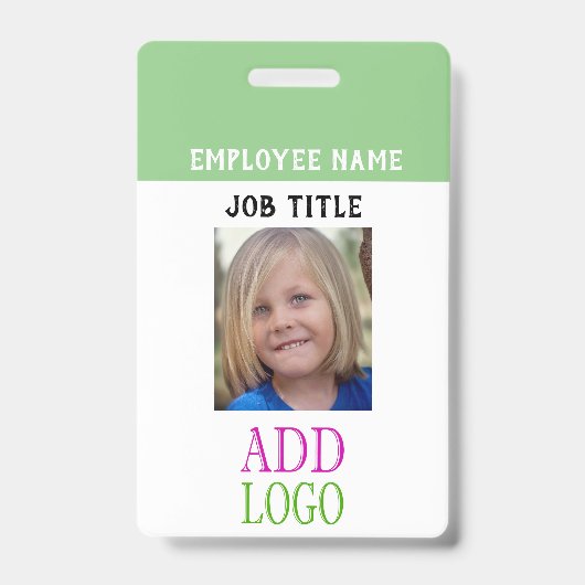 Personeelspas - Fotopas - Naam ID Badge (Voorzijde)