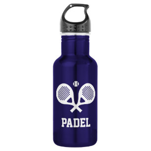Personeelsporten met padel tennis waterfles 
