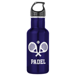 Personeelsporten met padel tennis waterfles 