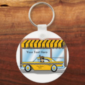 Personeelsrijdend taxichauffeur sleutelhanger (Voorkant)