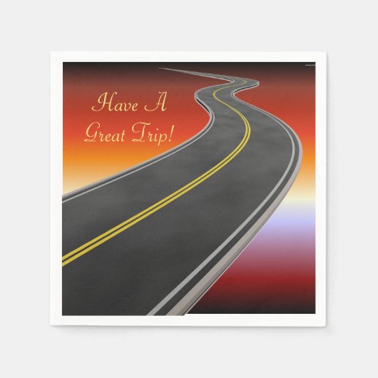 Personeelsrijdende snelweg Napkins Servetten (Voorkant)