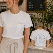 Personeelsshirt koffiezaak met eigen logo van het t-shirt