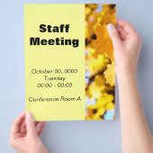 Personeelsvergadering brochures gele herfst laat K (Hand)