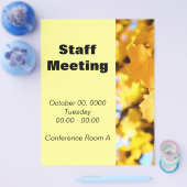 Personeelsvergadering Flyers Gele Herfstbladeren K (Enkel)