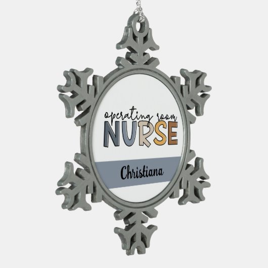 Personeelsverzorgingsruimte Tin Sneeuwvlok Ornament (Links)