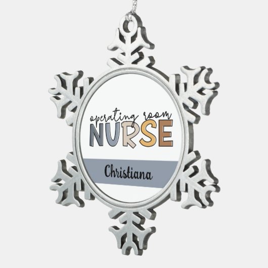 Personeelsverzorgingsruimte Tin Sneeuwvlok Ornament (Rechts)