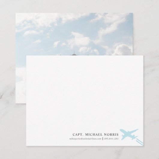 Personeelsvliegpiloot Notitiekaartje (Voorkant / Achterkant)