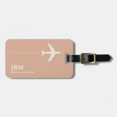 Personeelsvlucht met Roos van mosterd, gepersonali Bagagelabel (Voorkant horizontaal)