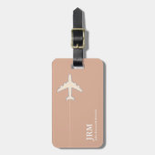 Personeelsvlucht met Roos van mosterd, gepersonali Bagagelabel (Voorkant verticaal)