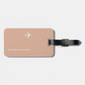 Personeelsvlucht met Roos van mosterd, gepersonali Bagagelabel (Achterkant horizontaal)