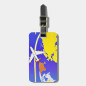 Personeelsvlucht voor de luchtvaart bagagelabel (Voorkant verticaal)