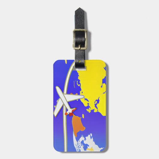 Personeelsvlucht voor de luchtvaart bagagelabel (Voorkant verticaal)