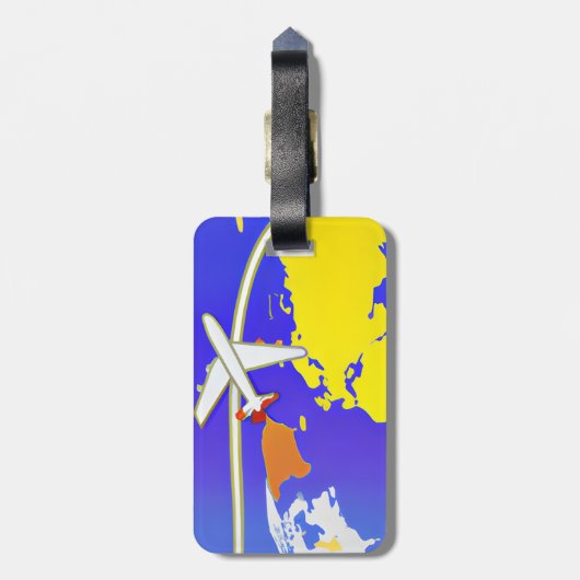 Personeelsvlucht voor de luchtvaart bagagelabel (Achterkant verticaal)