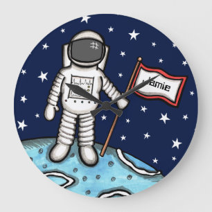 Personeelsvriendelijke astronaut Cosmonaut Large C Grote Klok