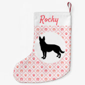 Personeelsvriendelijke Duitse rode handtas afdrukt Kleine Kerstsok (Achterkant)