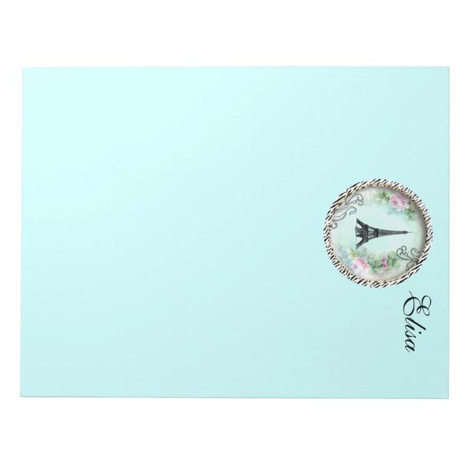 Personeelsvriendelijke Franse Eiffeltoren in Parij Notitieblok (Voorkant)