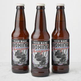 Personeelsvriendelijke kampioenen Boxer Fitness Gy Bier Etiket