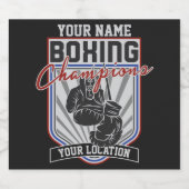 Personeelsvriendelijke kampioenen Boxer Fitness Gy Bier Etiket (Enkel label)