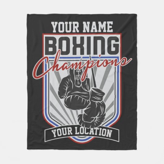 Personeelsvriendelijke kampioenen Boxer Fitness Gy Fleece Deken (Voorkant)