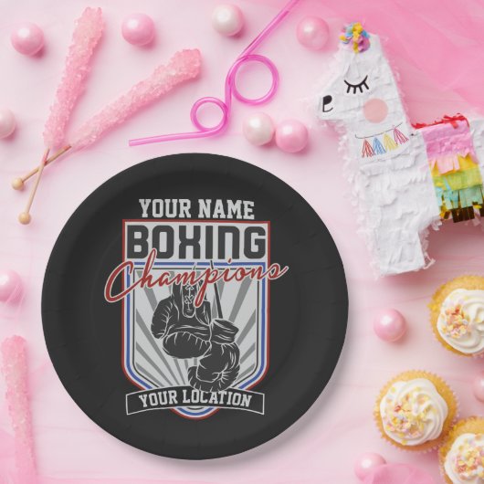 Personeelsvriendelijke kampioenen Boxer Fitness Gy Papieren Bordje (Feest)
