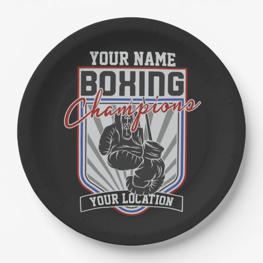 Personeelsvriendelijke kampioenen Boxer Fitness Gy Papieren Bordje (Voorkant)