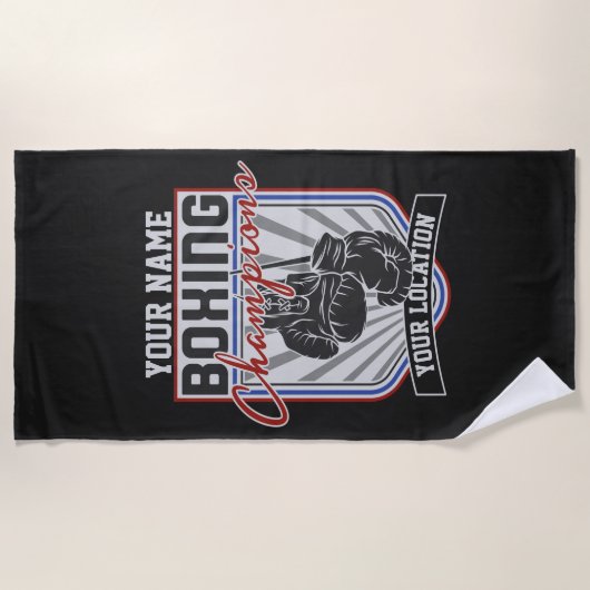 Personeelsvriendelijke kampioenen Boxer Fitness Gy Strandlaken (Voorkant)