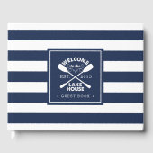 Personeelsvriendelijke marine & White Stripe Lake Gastenboek (Voorkant)