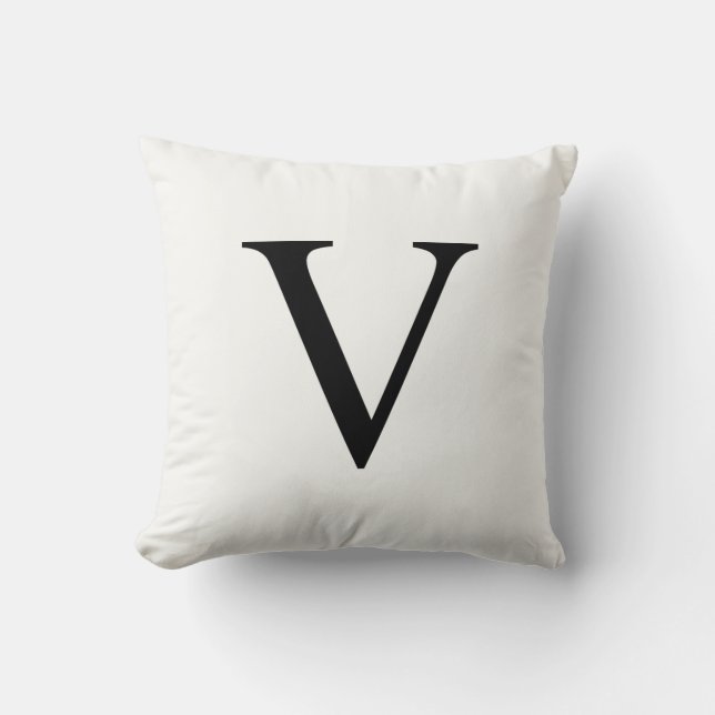 Personeelsvriendelijke Monogram Pillow | Initiaal  Kussen (Voorkant)