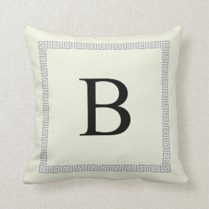 Personeelsvriendelijke Monogram Pillow   Initiaal  Kussen