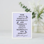 Personeelswaardering Briefkaart (Staand voorkant)