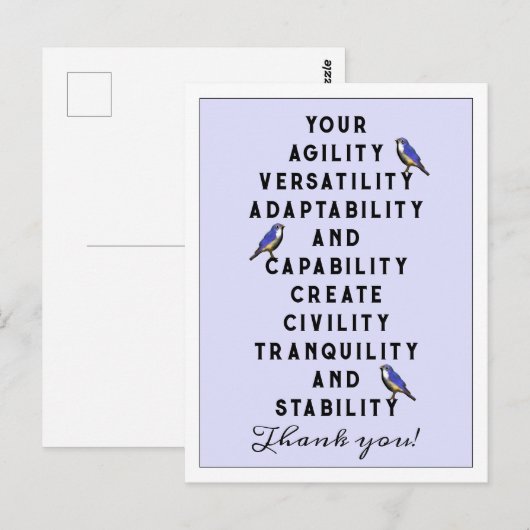 Personeelswaardering Briefkaart (Voorkant / Achterkant)