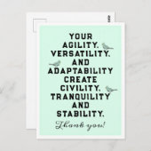 Personeelswaardering Briefkaart (Voorkant / Achterkant)