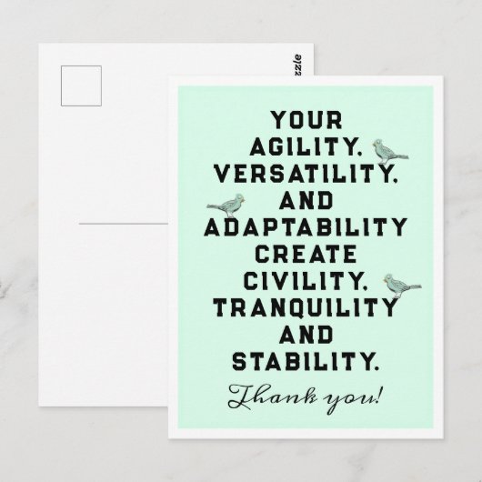 Personeelswaardering Briefkaart (Voorkant / Achterkant)