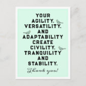 Personeelswaardering Briefkaart (Voorkant)