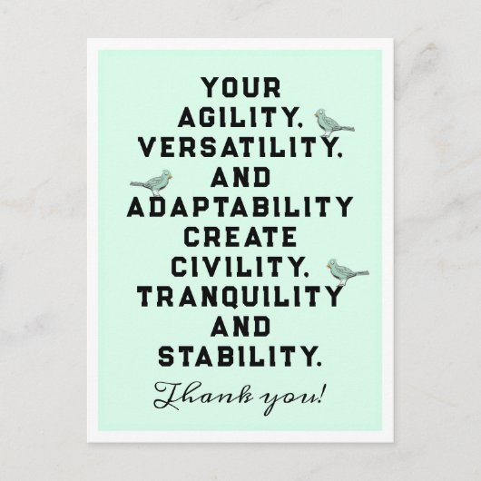 Personeelswaardering Briefkaart (Voorkant)