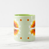 Personeelswaardering leraar aan het einde van het tweekleurige koffiemok (Center)