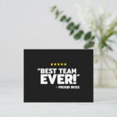 Personeelswaardering - roud boss Best Team Briefkaart (Staand voorkant)