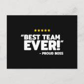 Personeelswaardering - roud boss Best Team Briefkaart (Voorkant)