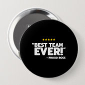 Personeelswaardering - roud boss Best Team Ronde Button 4,0 Cm (Voorkant /achterkant)