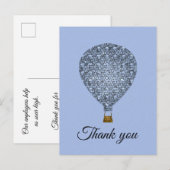 Personeelswaardering Warmeluchtballon Bedankt Briefkaart (Voorkant / Achterkant)