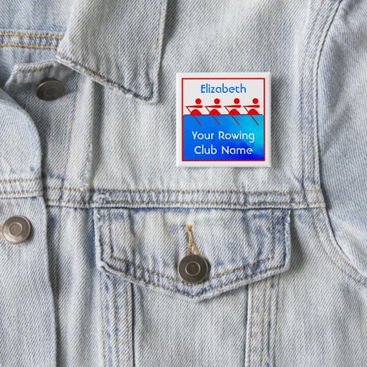 Personeelswerende club vierkante button 5,1 cm (In situ)