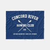 Personeelswerende Logo voor het team - Naam jaar Fleece Deken (Voorkant (Horizontaal))