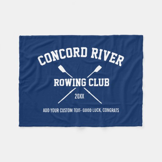 Personeelswerende Logo voor het team - Naam jaar Fleece Deken (Voorkant (Horizontaal))