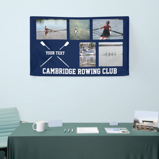 Personeelswerende roeioars club Foto Collage Spandoek (Beurs)