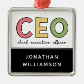 Personeelszaken directiecommissaris Boss Gift Metalen Ornament (Voorkant)